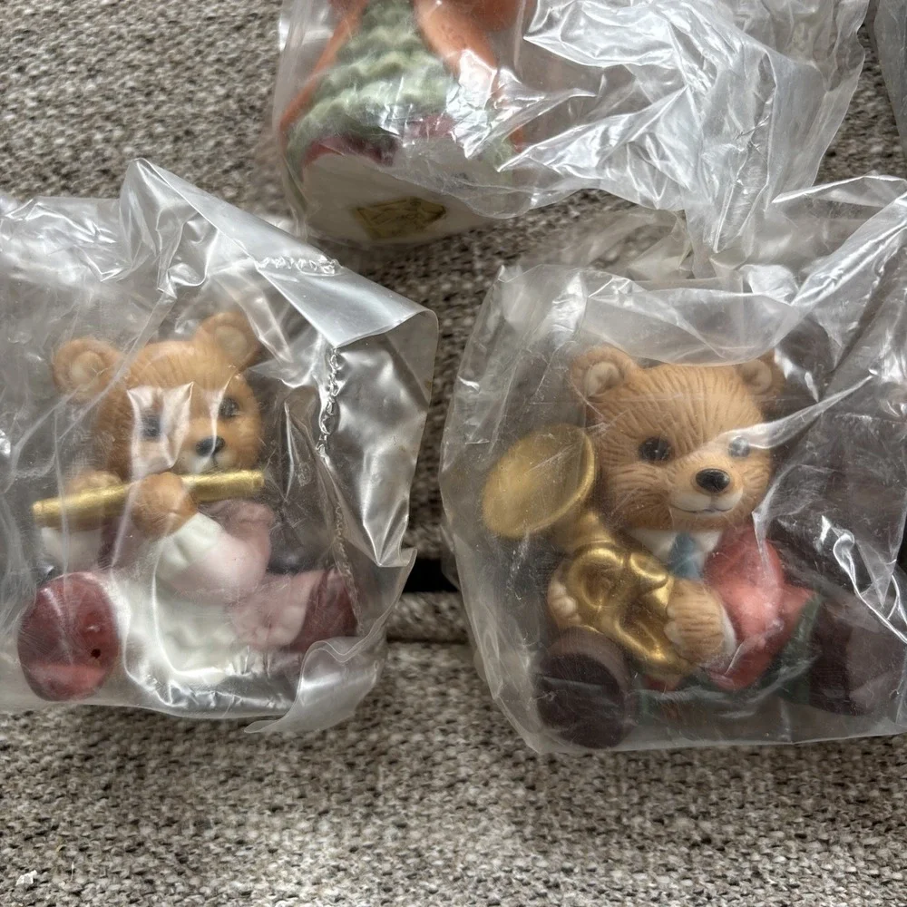 Vintage HOMCO Home Interiors Orchestra Band Bears 6‎ Figurines 1422